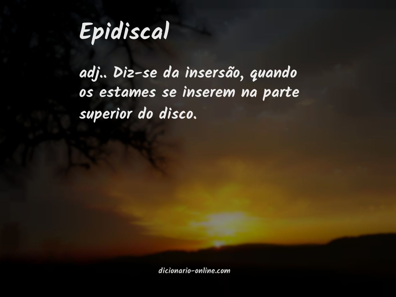 Significado de epidiscal