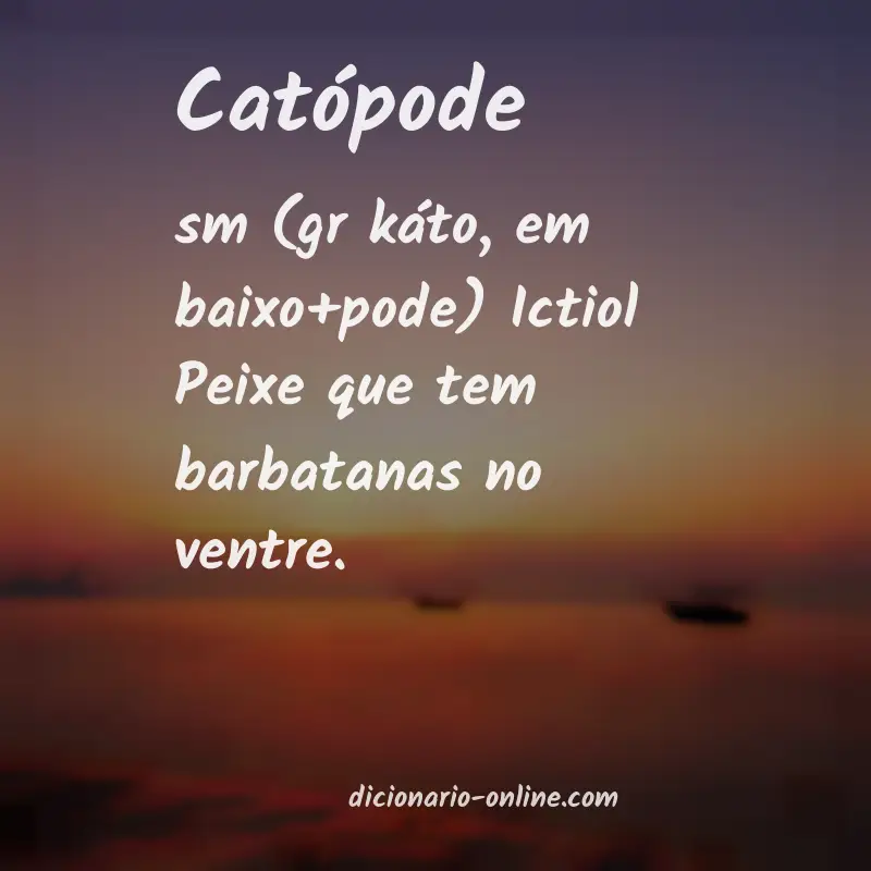 Significado de catópode