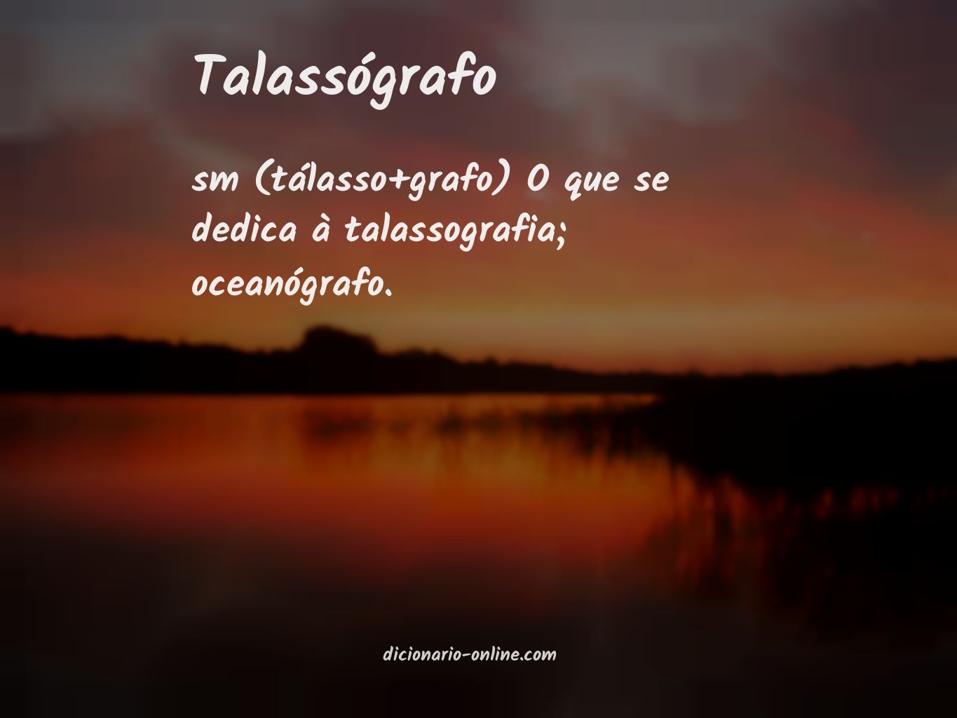 Significado de talassógrafo