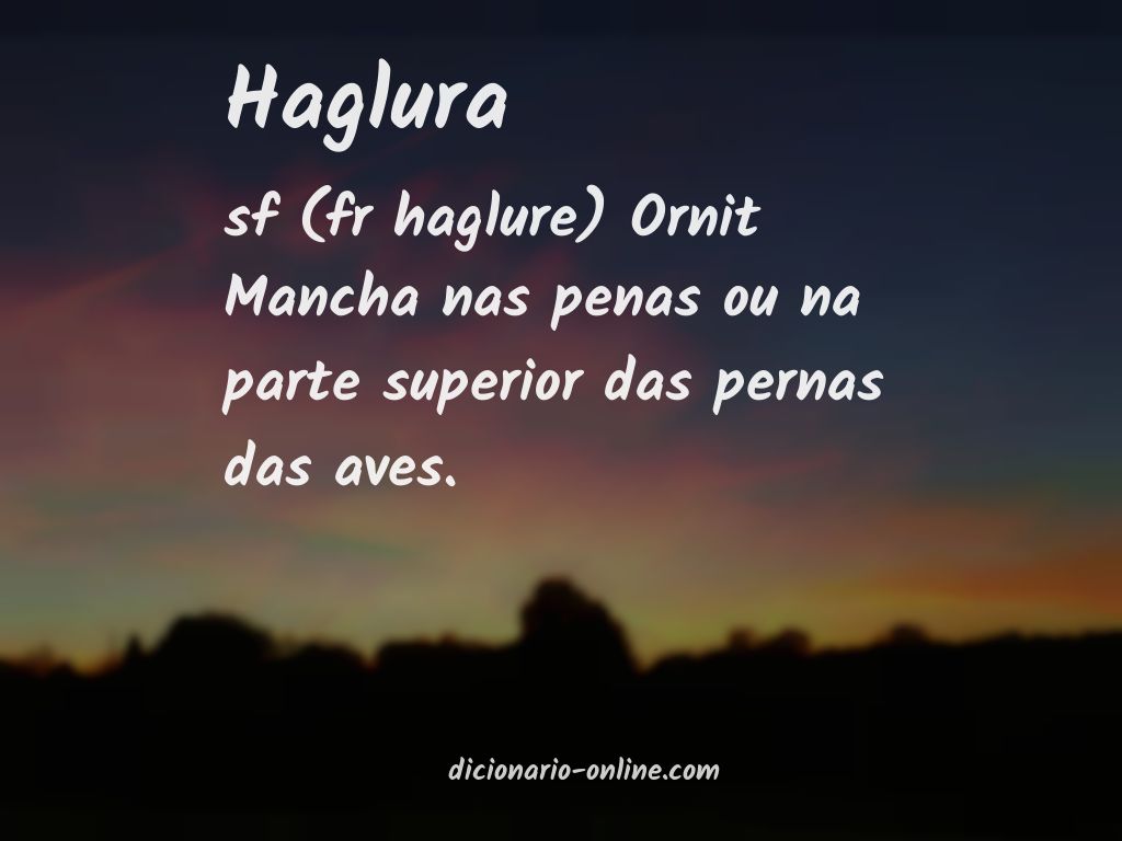 Significado de haglura