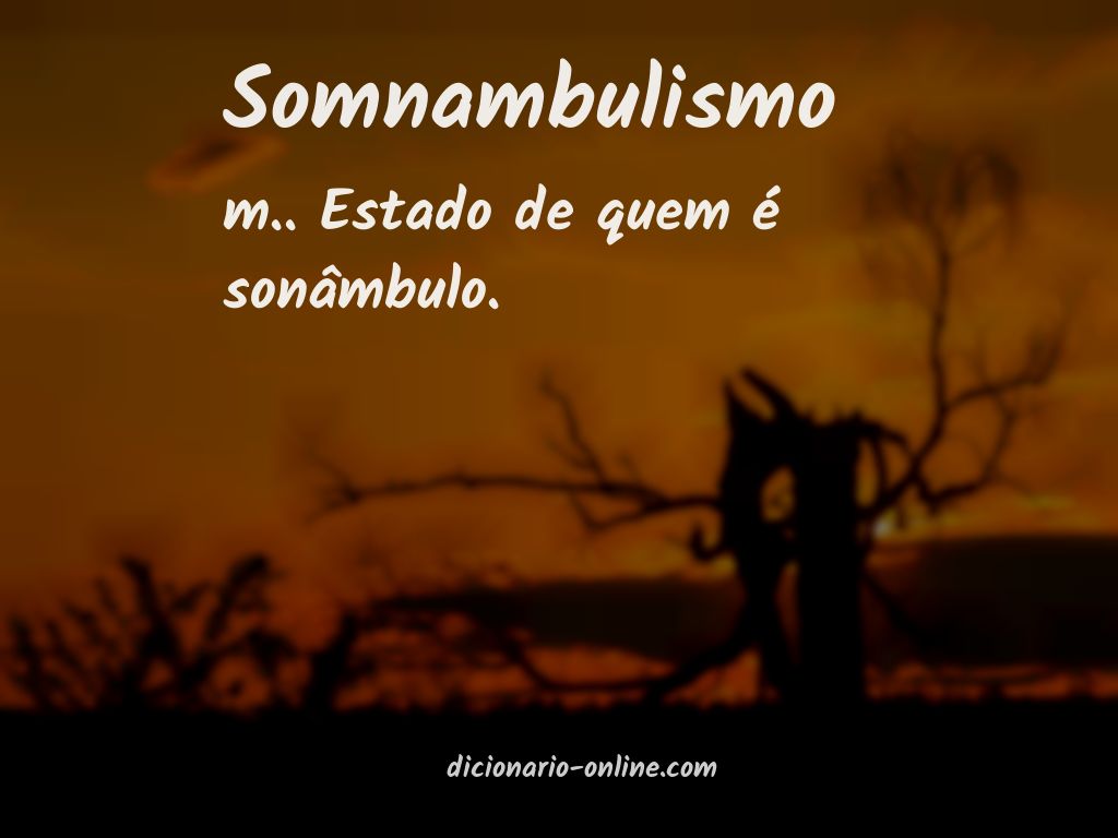 Significado de somnambulismo