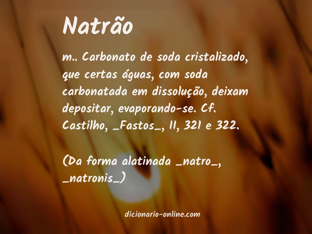 Significado de natrão