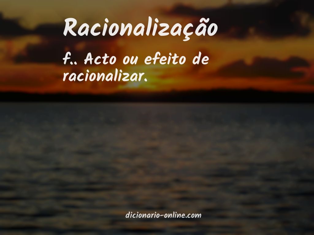 Significado de racionalização