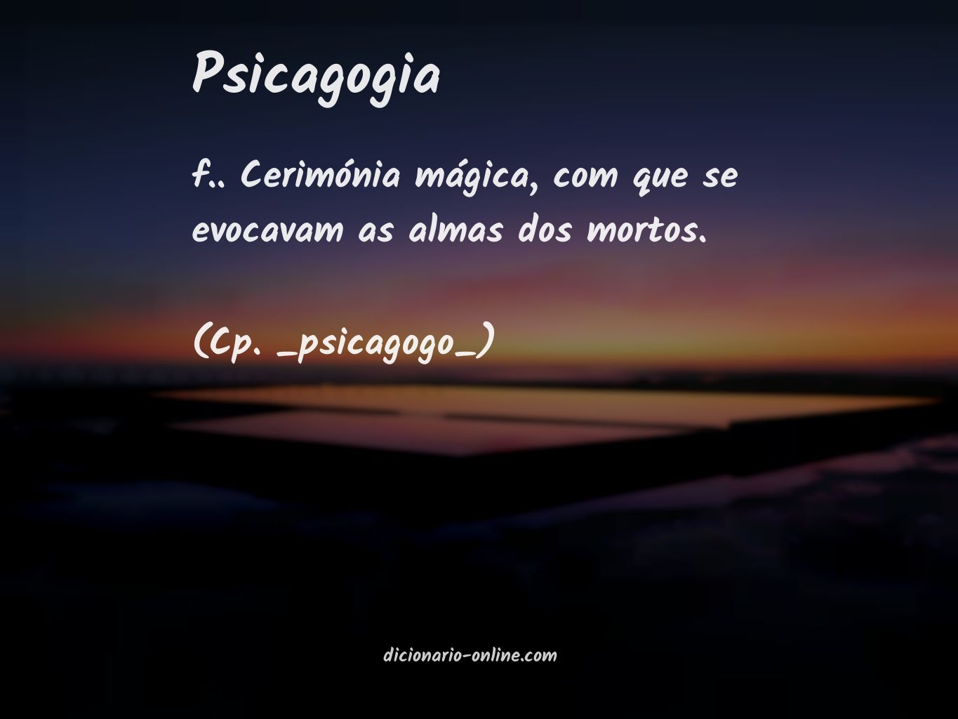 Significado de psicagogia