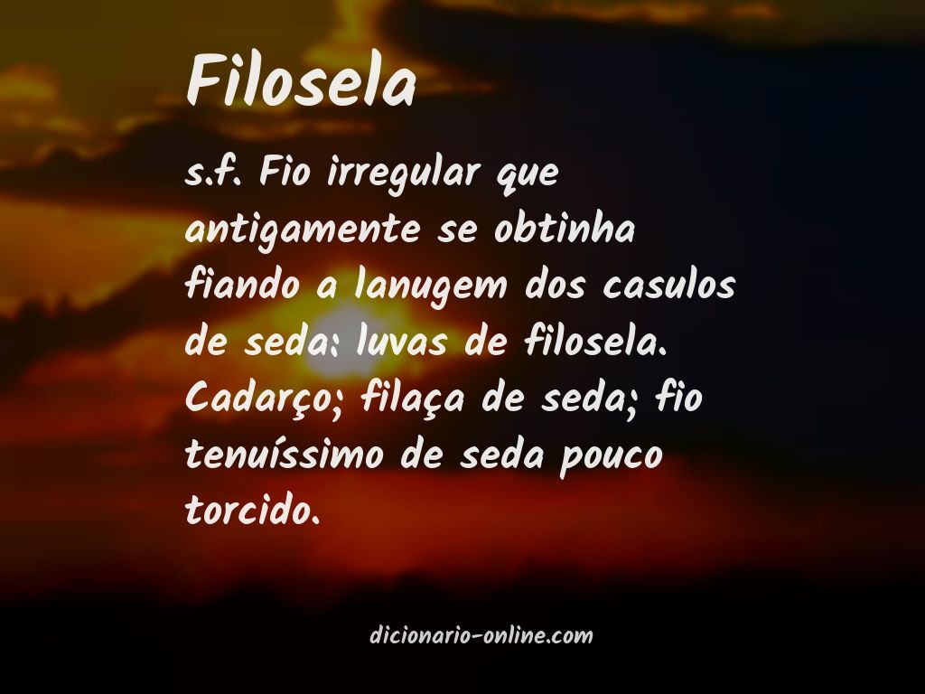 Significado de filosela