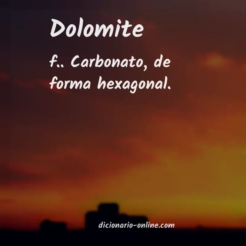 Significado de dolomite