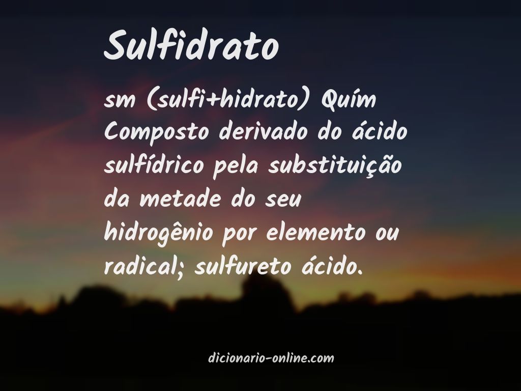 Significado de sulfidrato