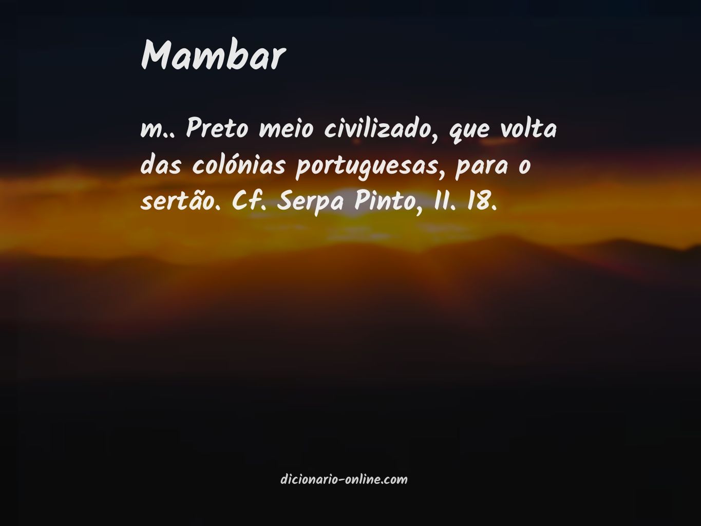 Significado de mambar