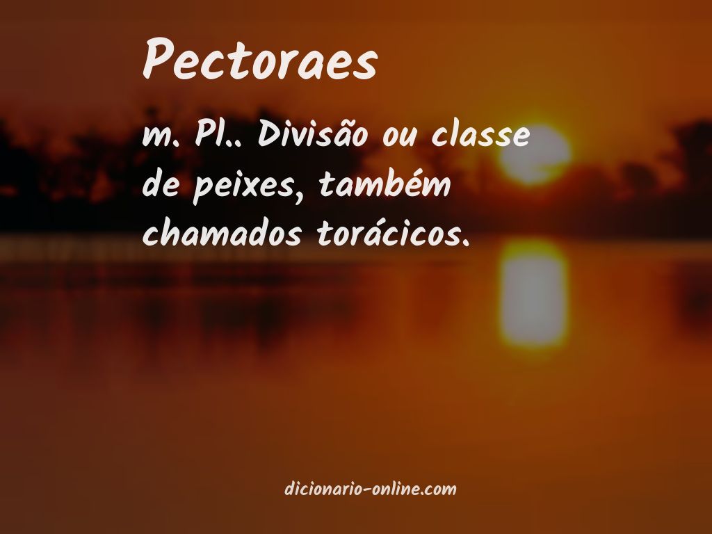 Significado de pectoraes