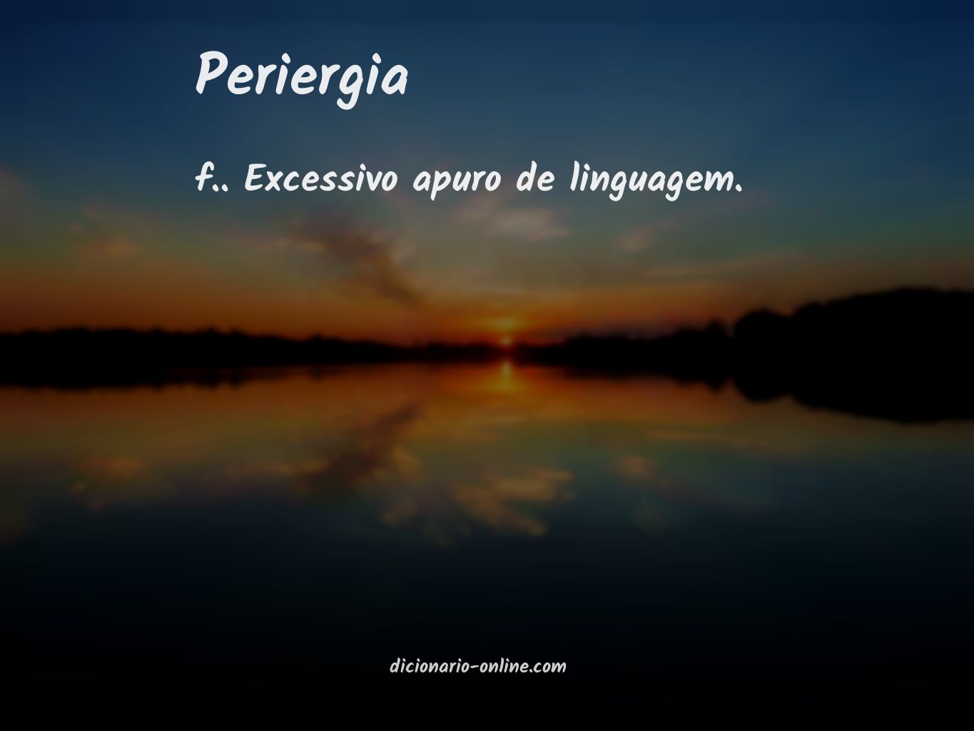 Significado de periergia