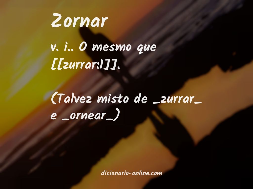 Significado de zornar