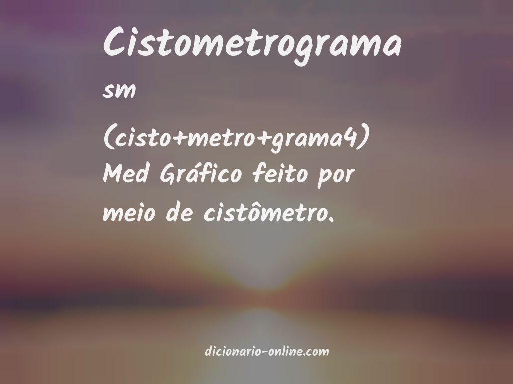 Significado de cistometrograma