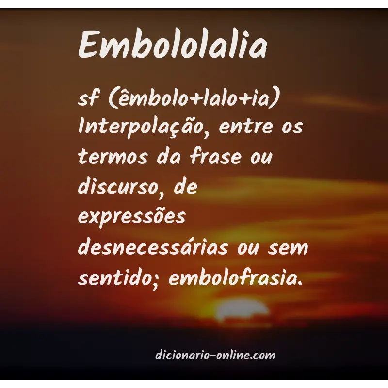 Significado de embololalia