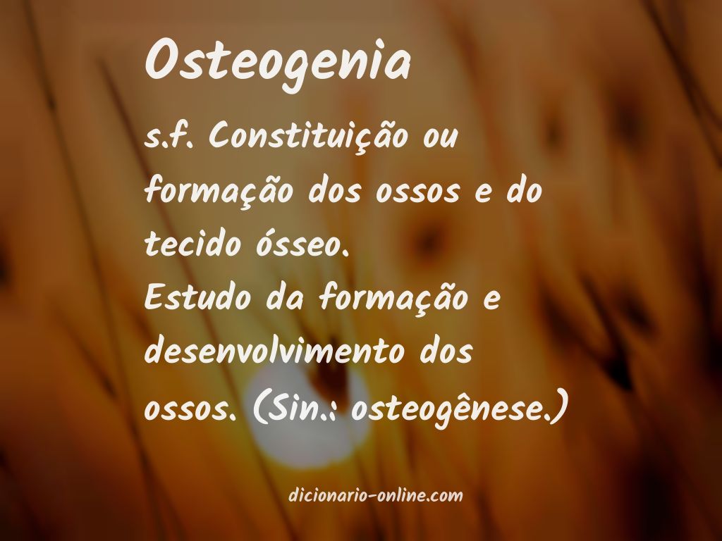 Significado de osteogenia