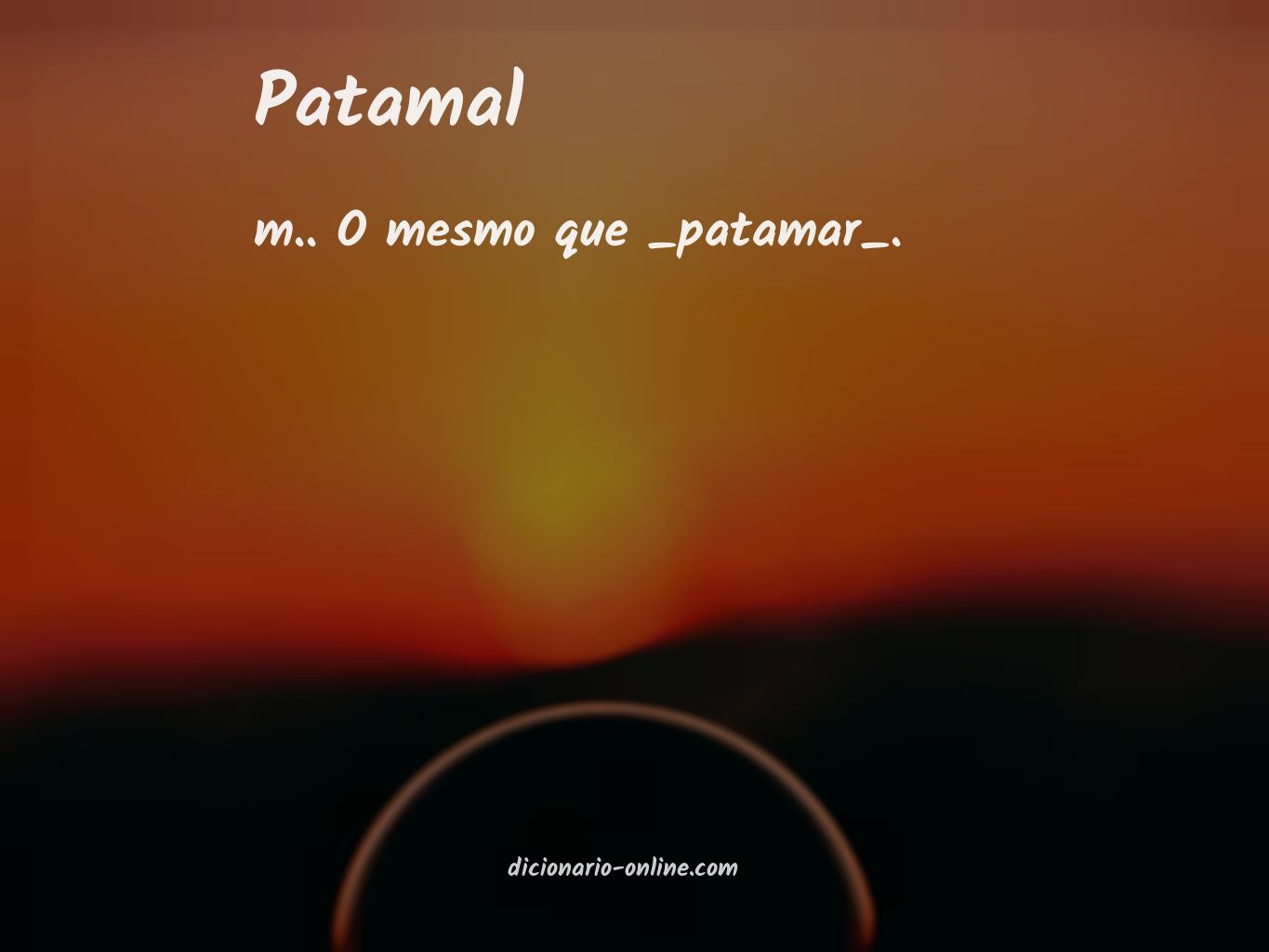 Significado de patamal