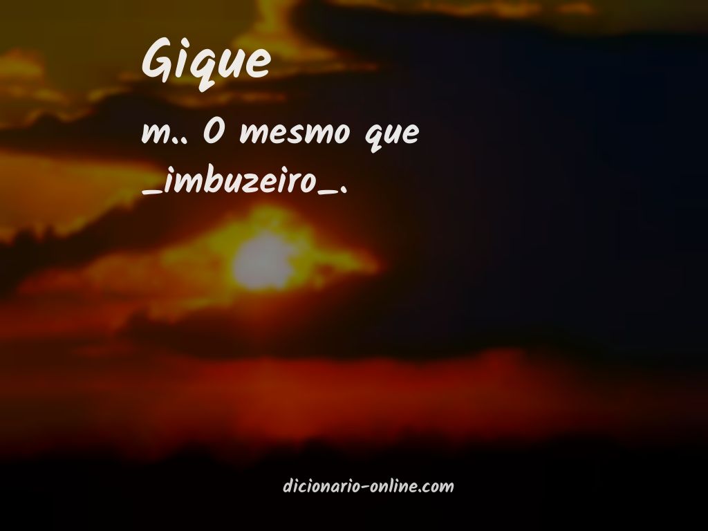 Significado de gique