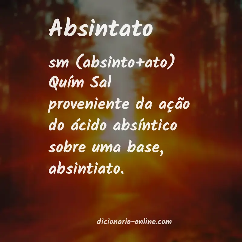 Significado de absintato