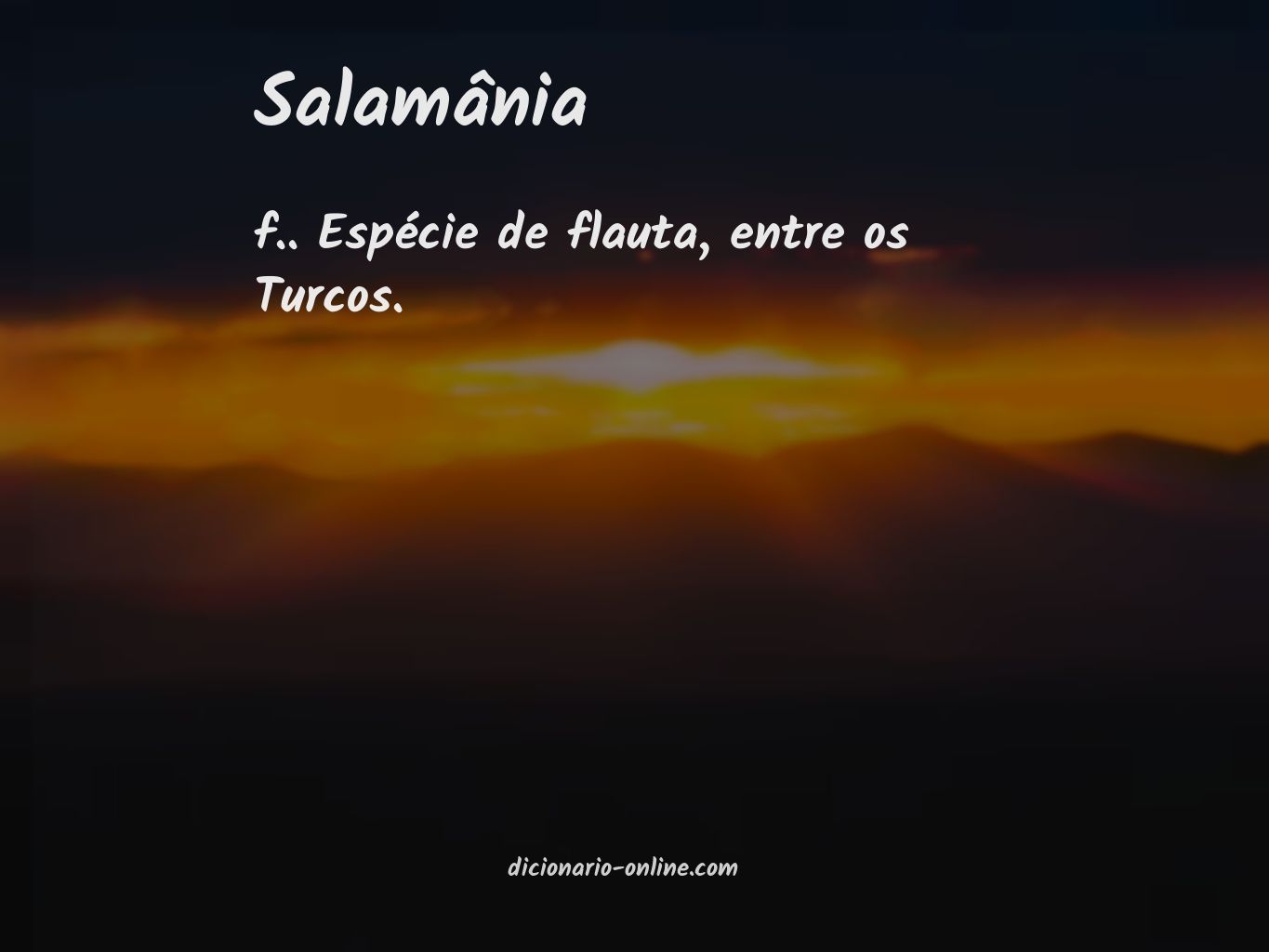 Significado de salamânia