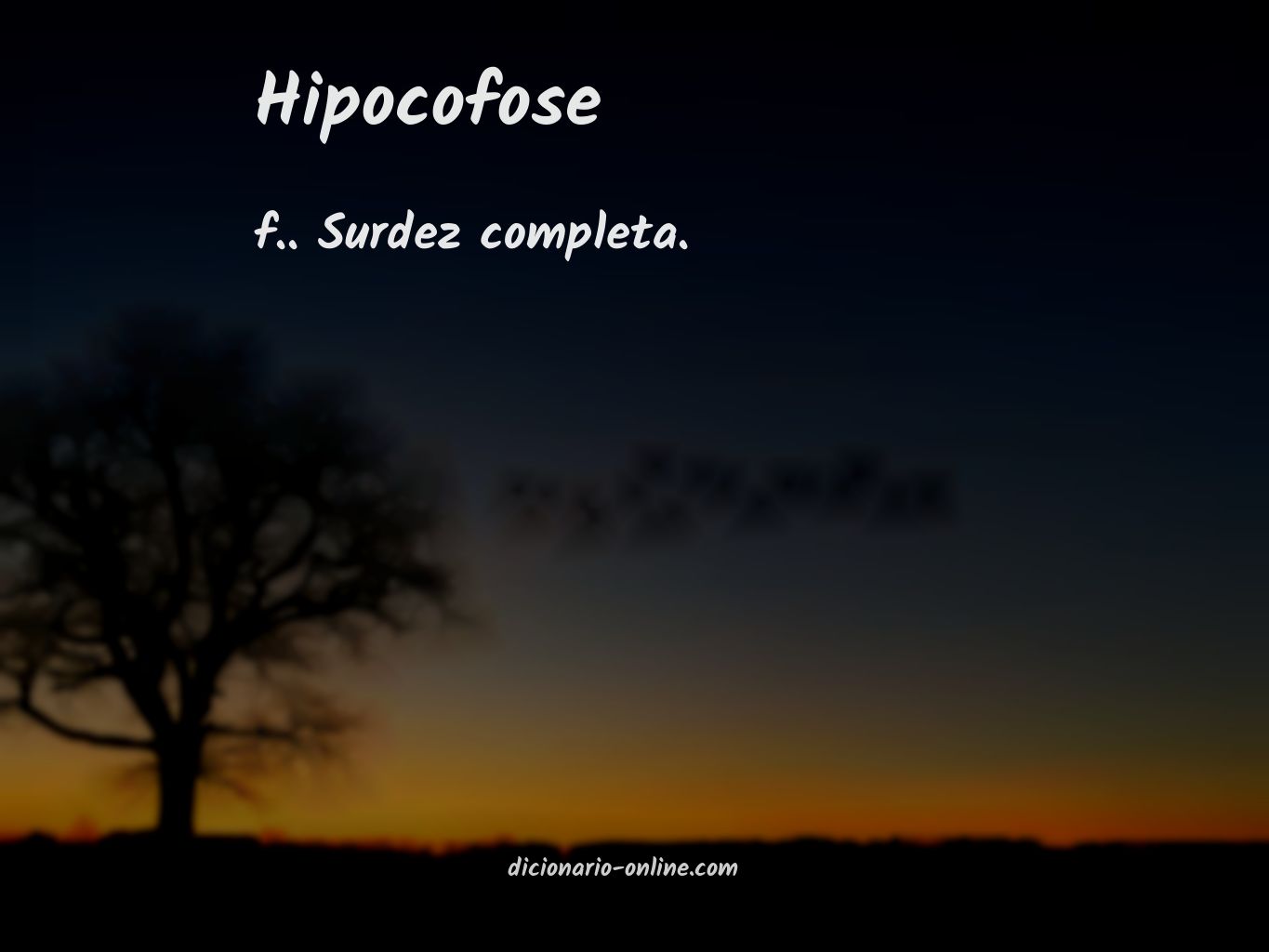 Significado de hipocofose