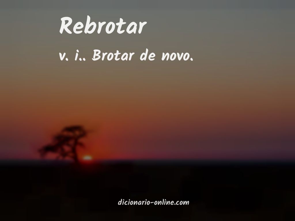 Significado de rebrotar