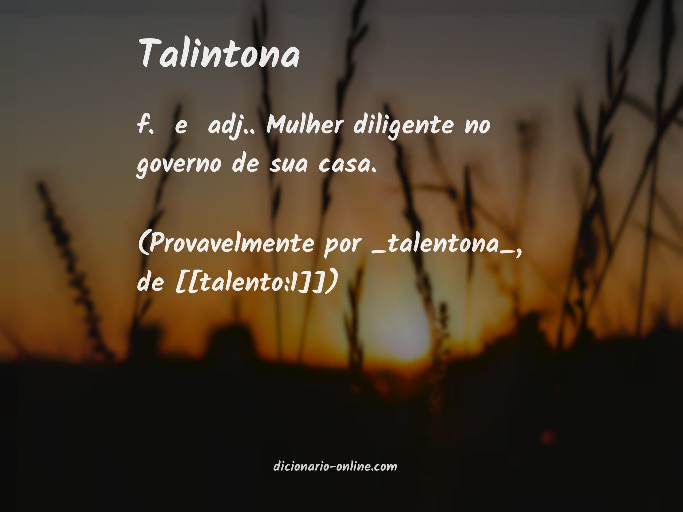 Significado de talintona