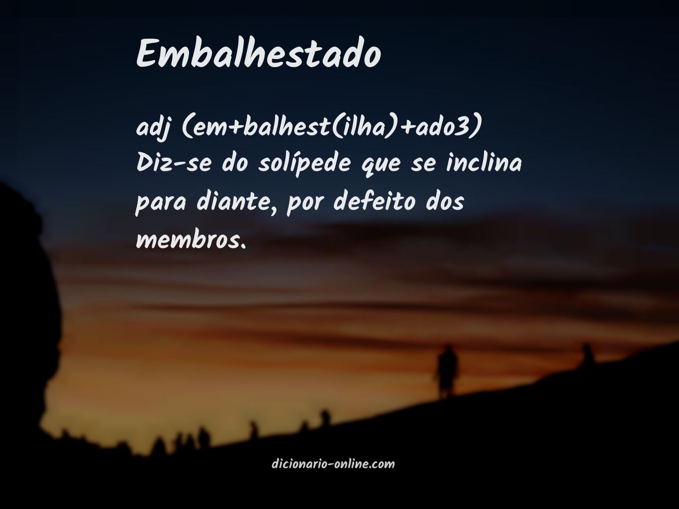 Significado de embalhestado