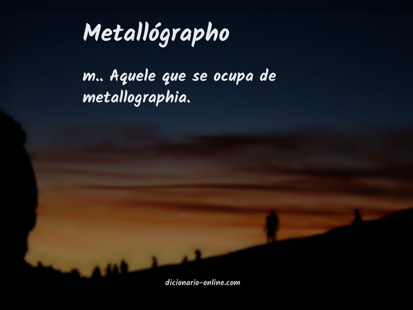 Significado de metallógrapho