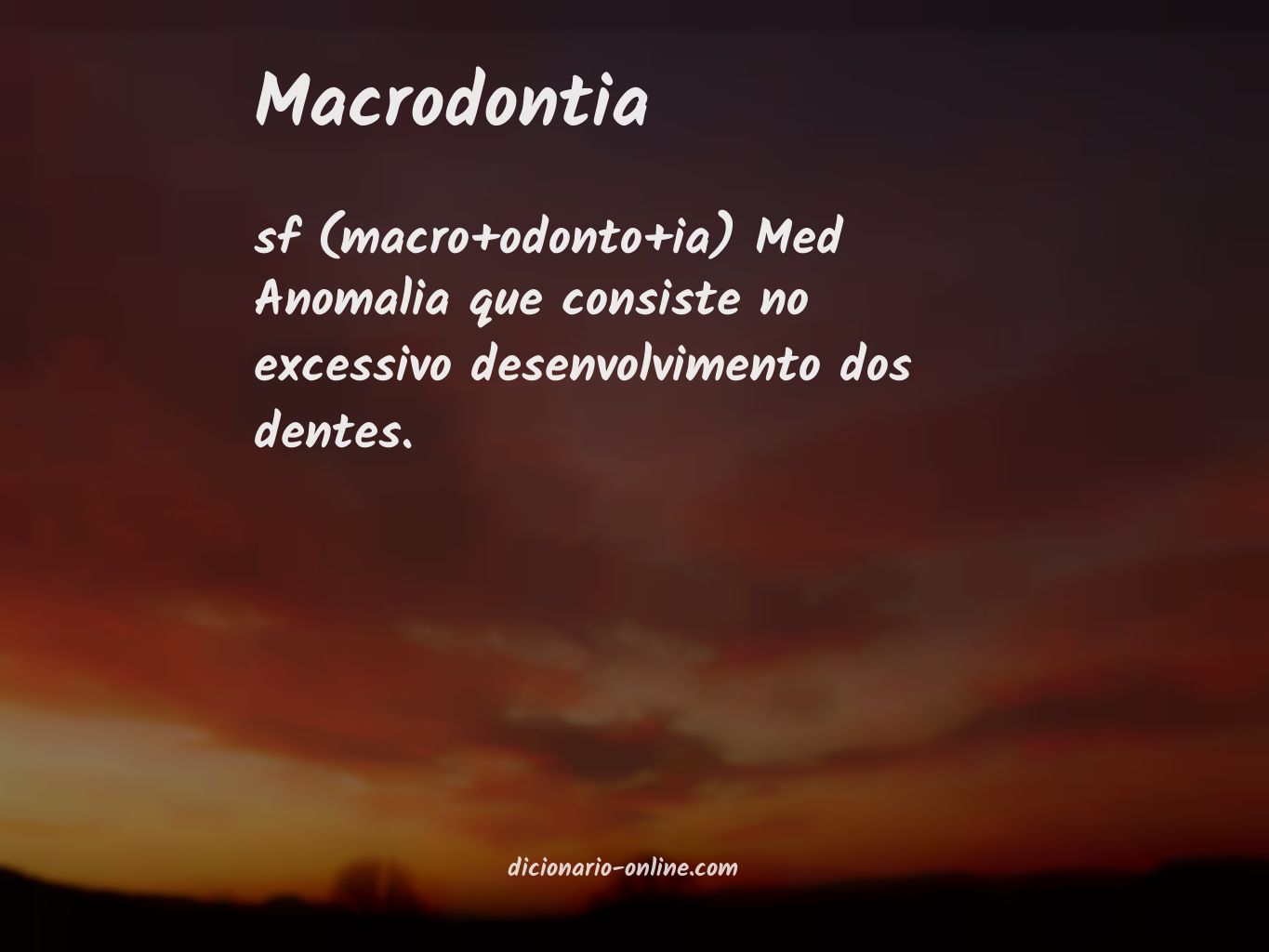 Significado de macrodontia