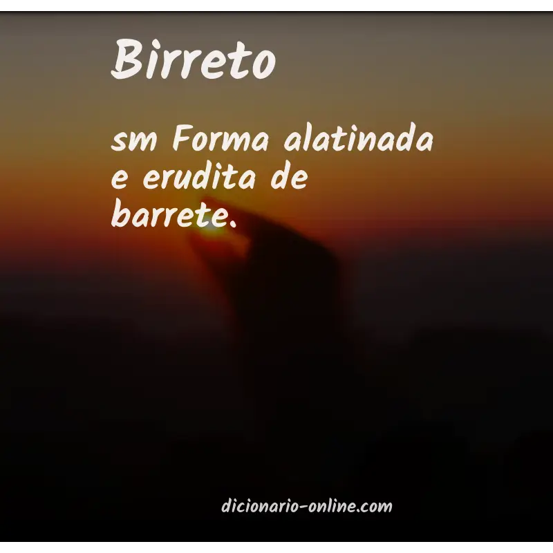 Significado de birreto