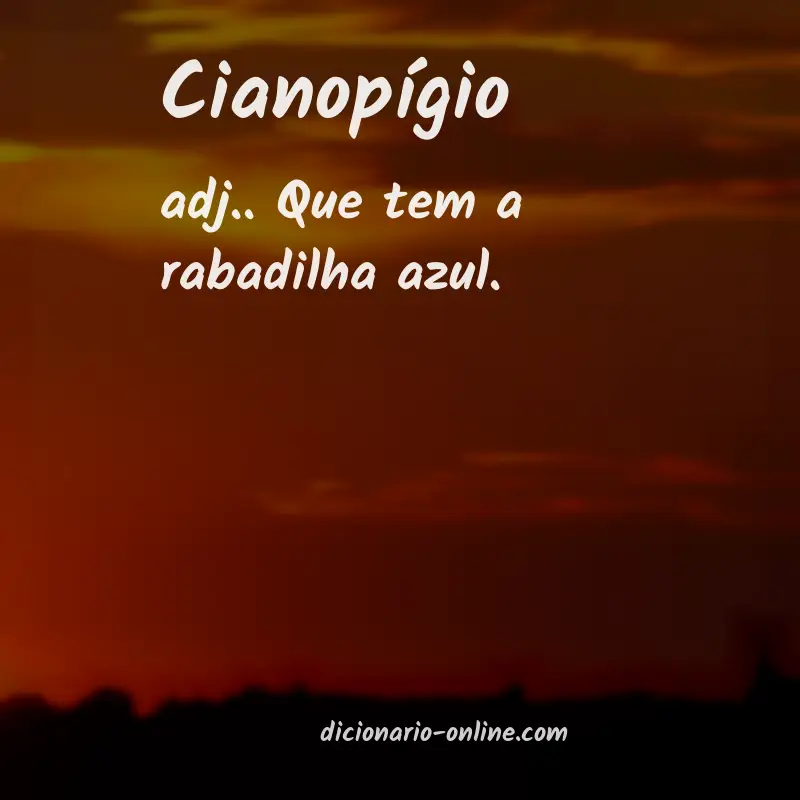Significado de cianopígio