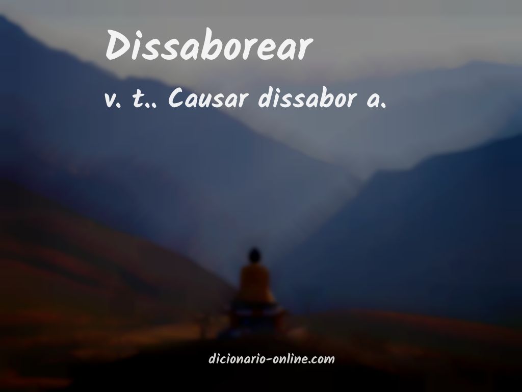 Significado de dissaborear