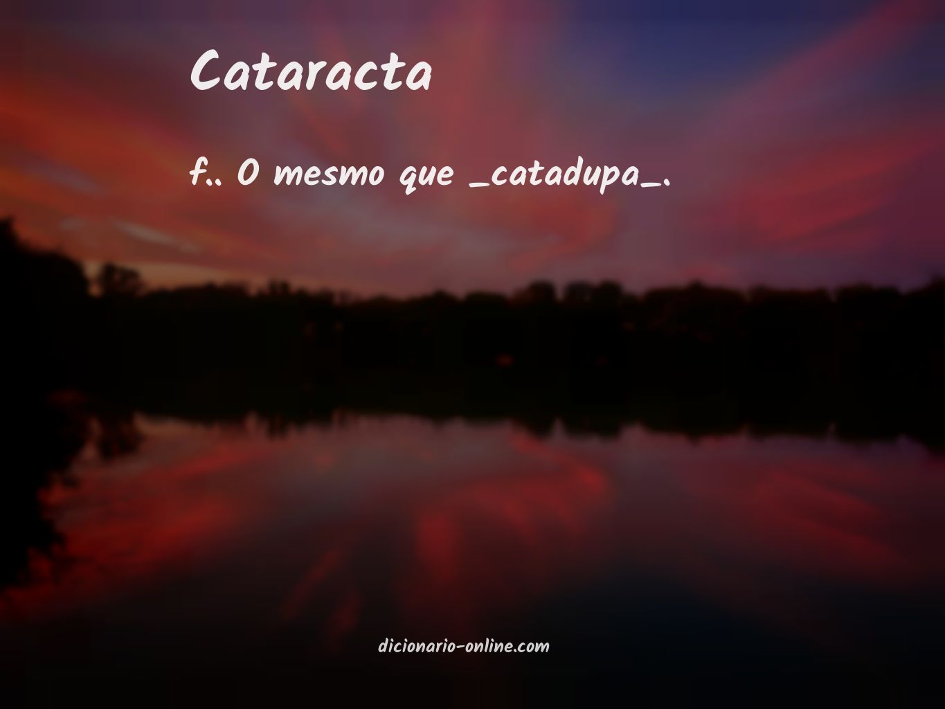 Significado de cataracta