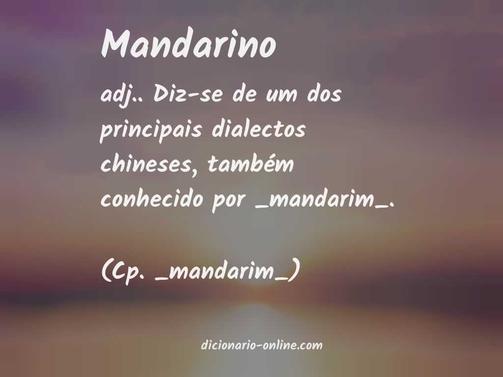 Significado de mandarino