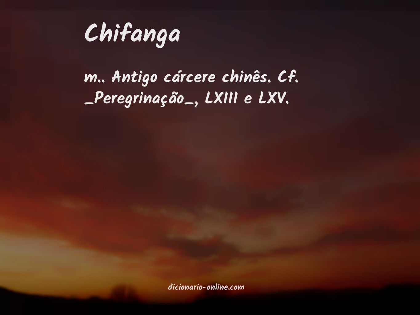 Significado de chifanga