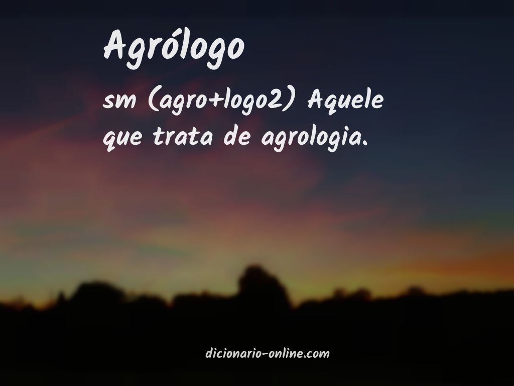 Significado de agrólogo