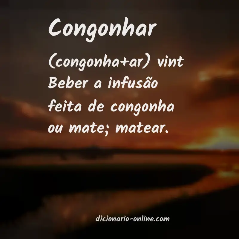 Significado de congonhar