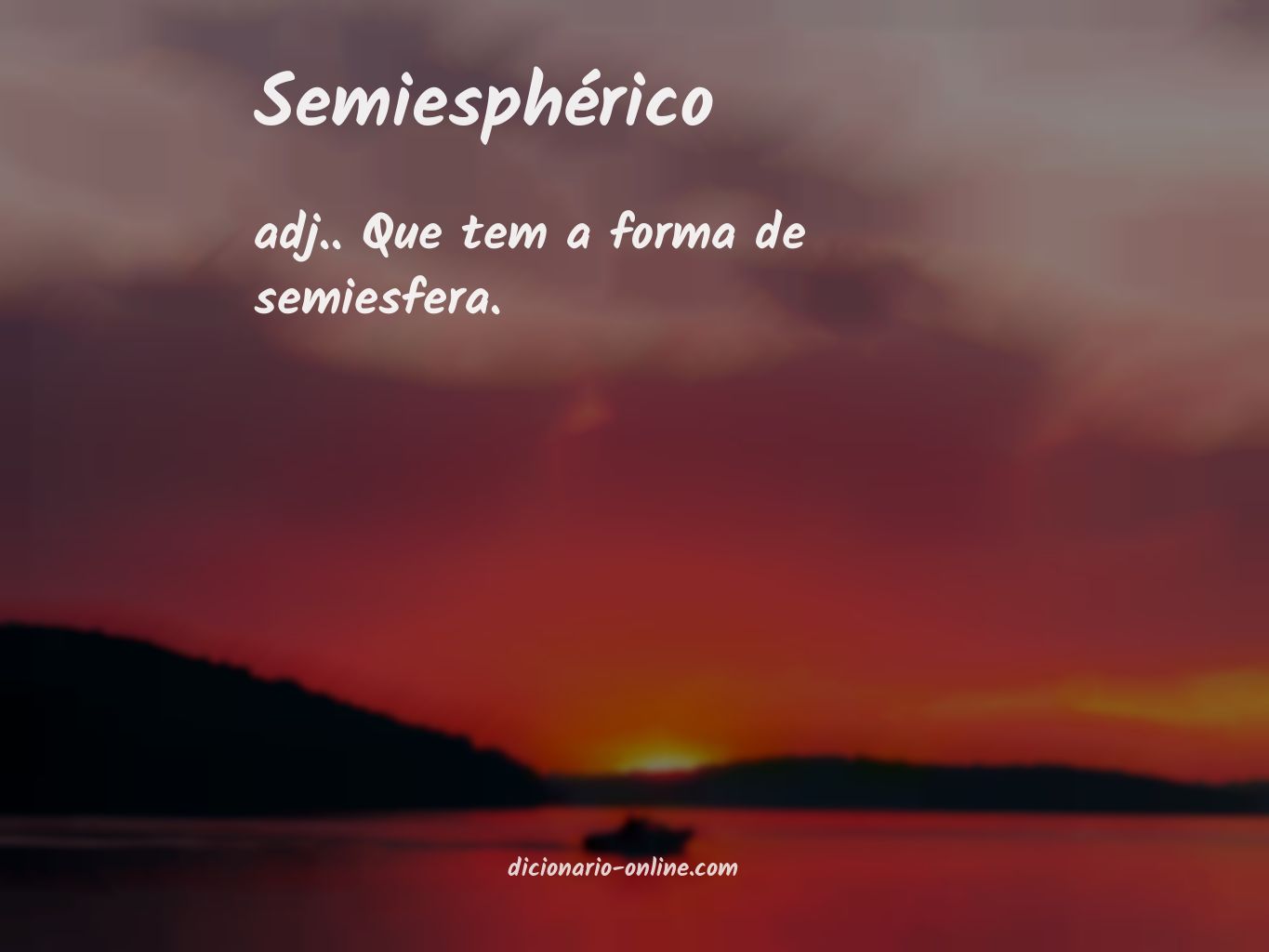 Significado de semiesphérico