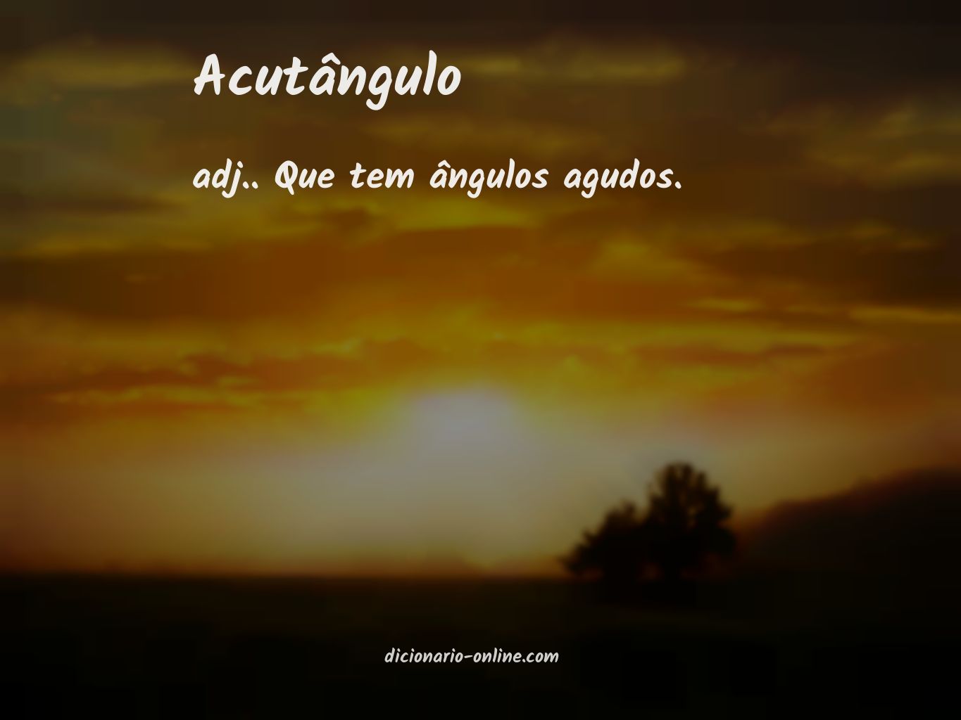 Significado de acutângulo