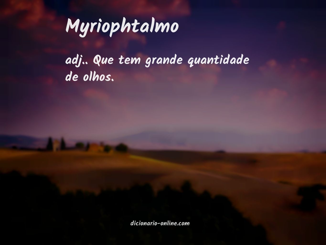 Significado de myriophtalmo