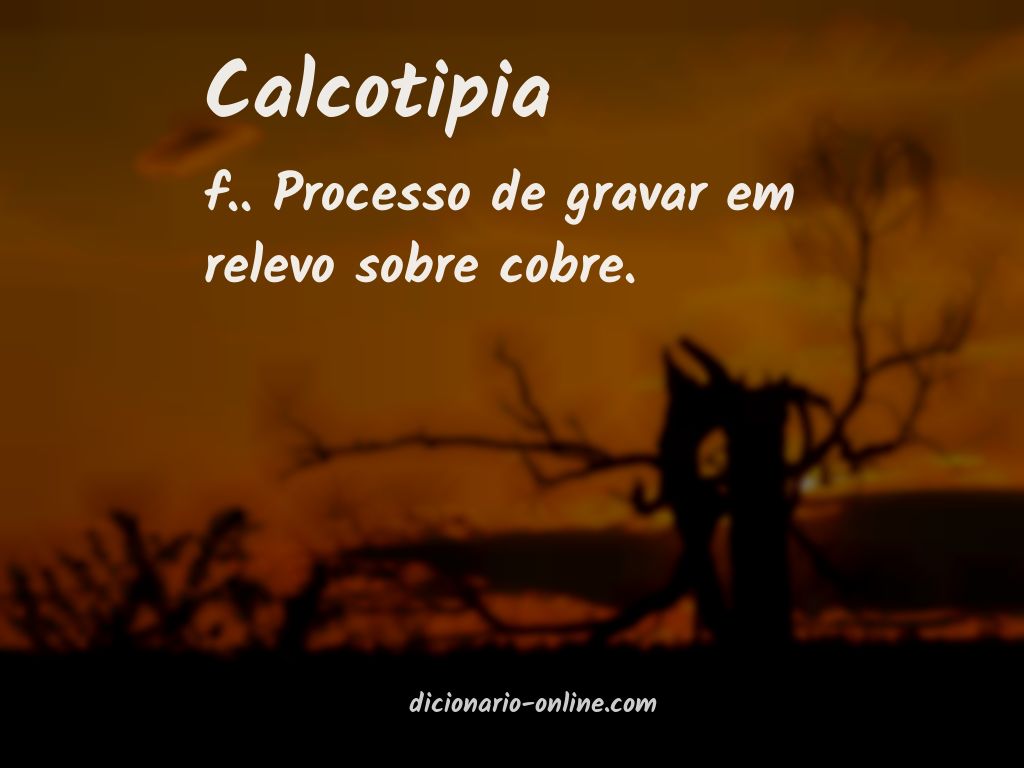 Significado de calcotipia