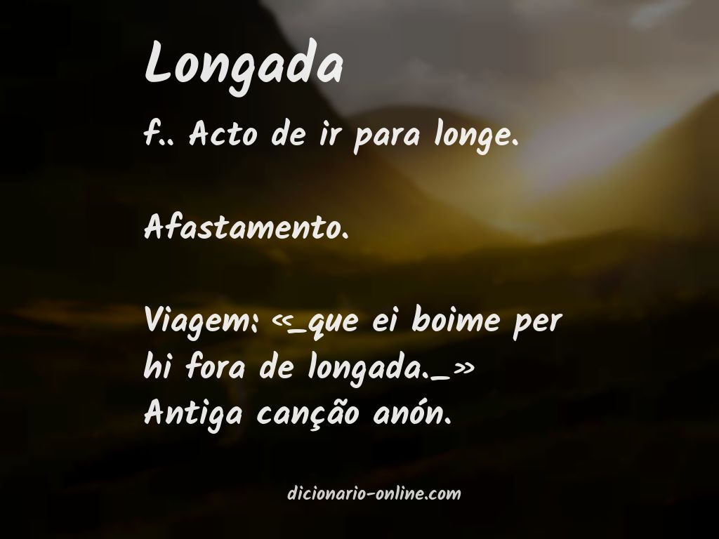 Significado de longada