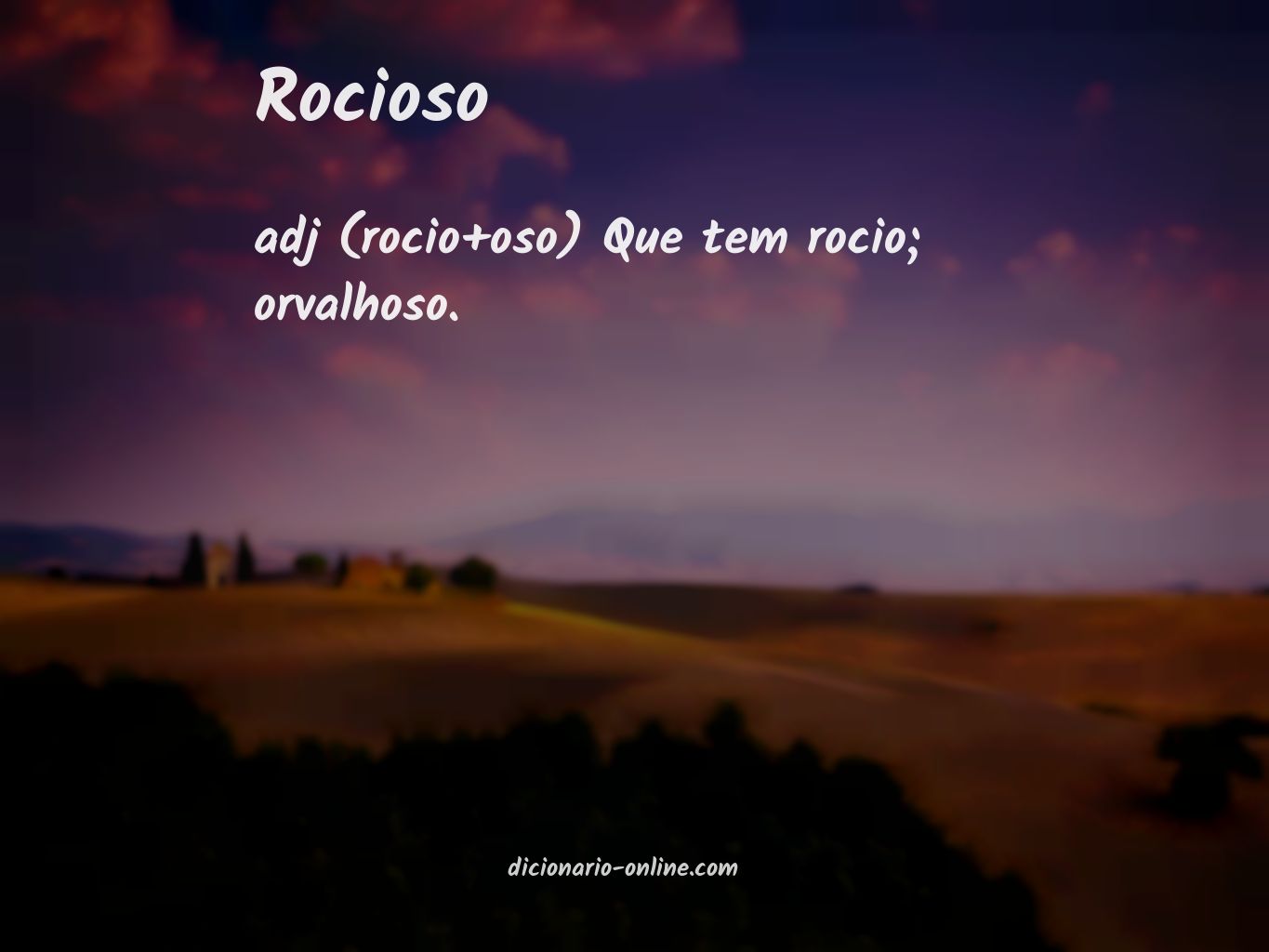 Significado de rocioso