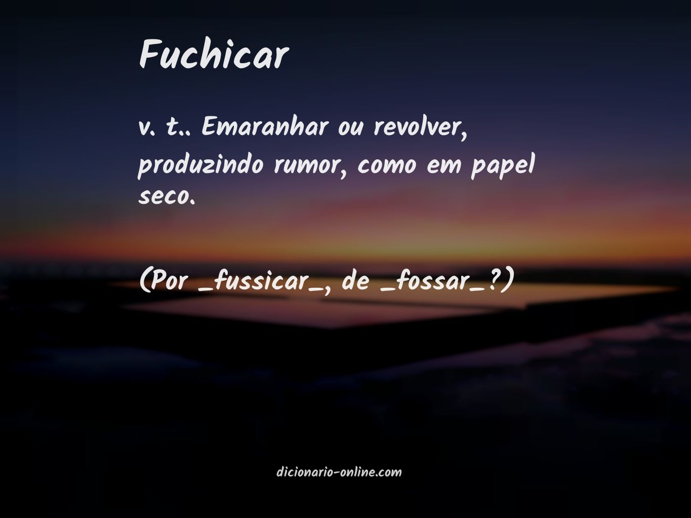 Significado de fuchicar