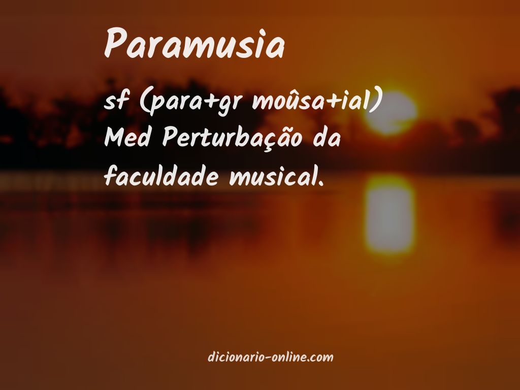 Significado de paramusia