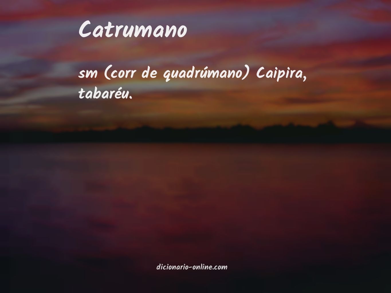 Significado de catrumano