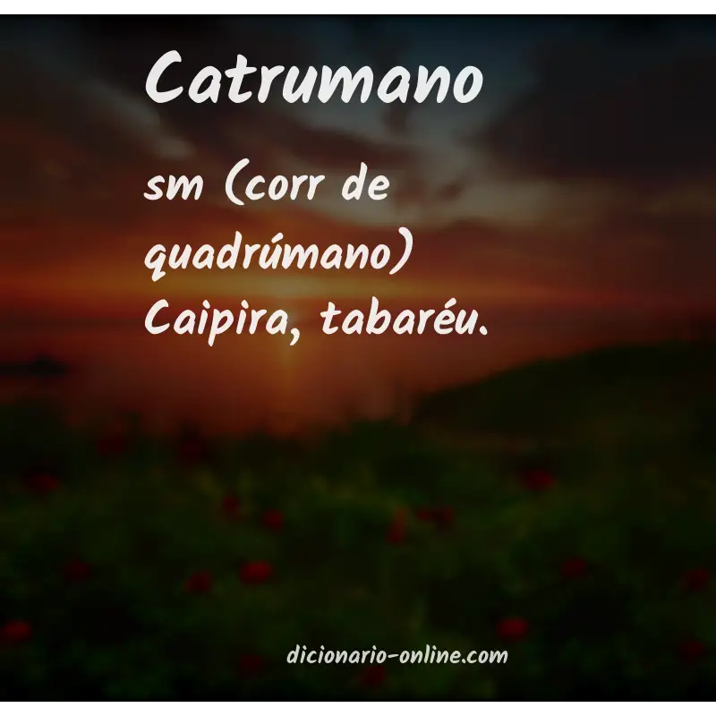 Significado de catrumano