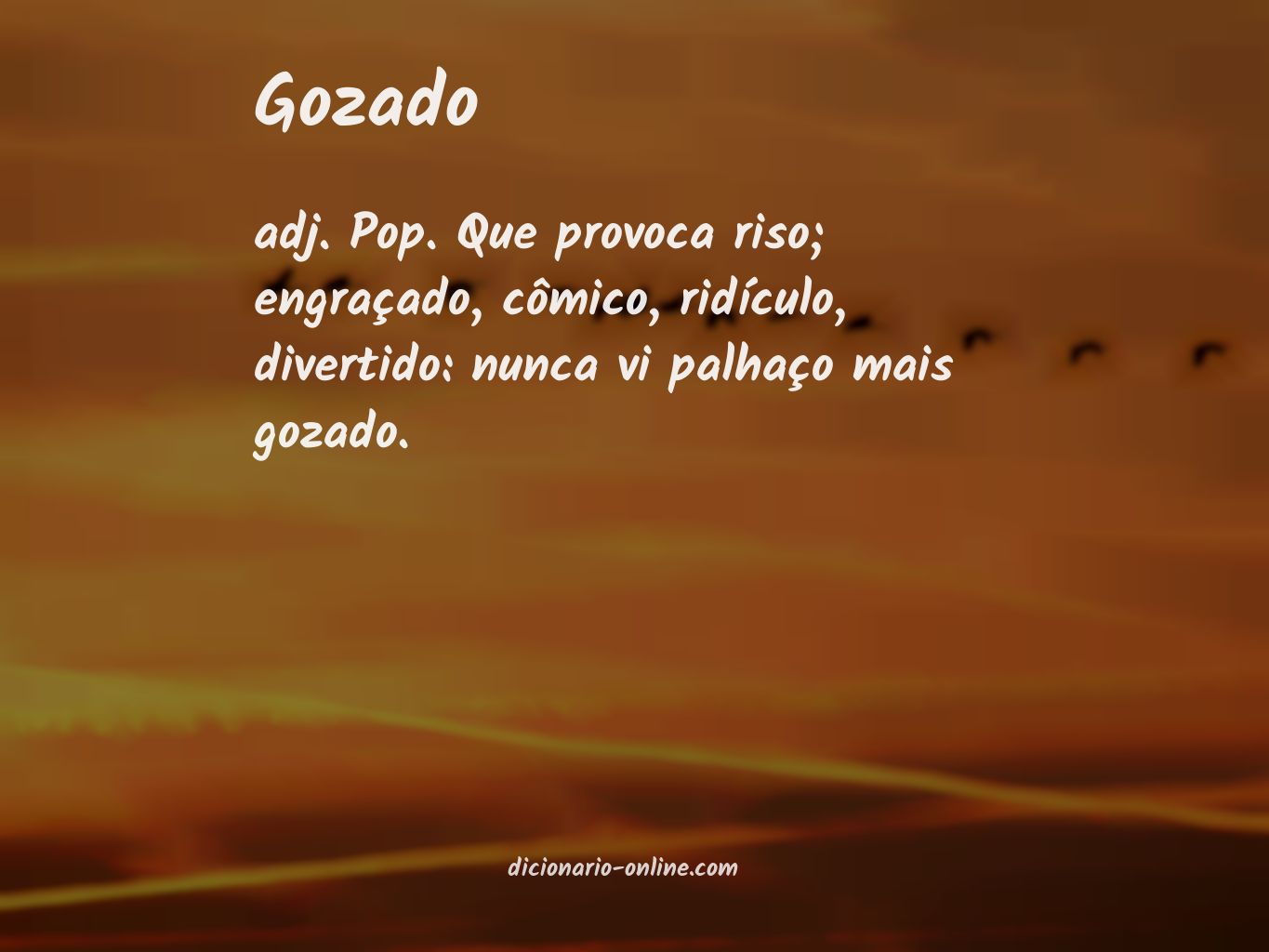 Significado de gozado