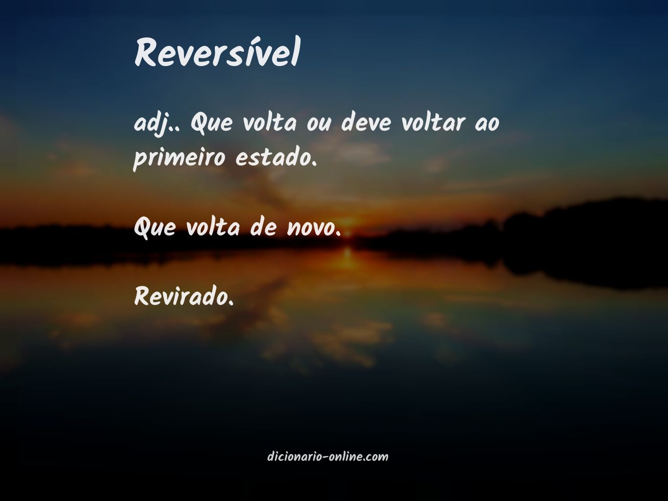 Significado de reversível