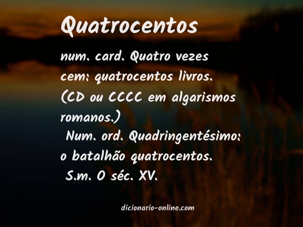 Significado de quatrocentos