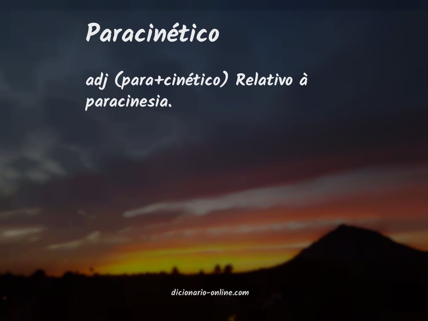 Significado de paracinético